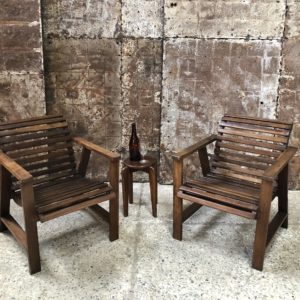 chaises- fauteuils d'extérieur en bois