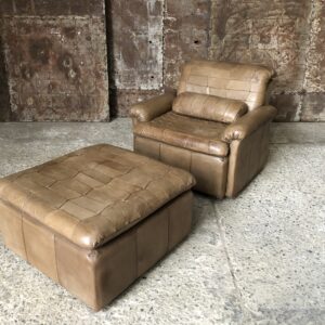 Fauteuil Vintage cuir Mustering