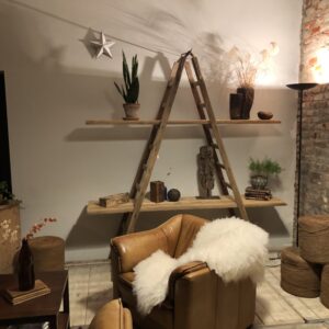 Ladder shelf - éragère en bois - industrielle