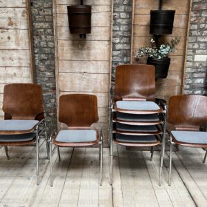 Chaises Vintage avec assises en tissus